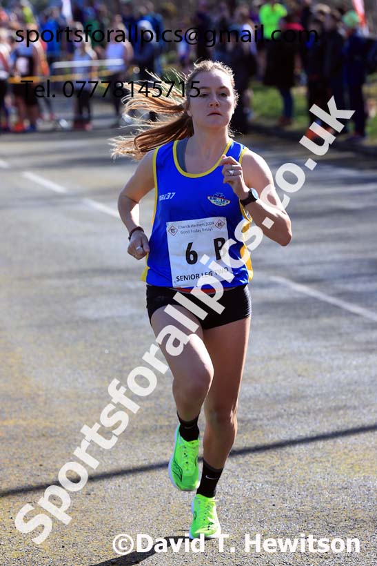 Senior womens 2024 Elswick Harriers Good Friday Relays, Newburn, Newcastle Upon Tyne  Photo: David T. Hewitson/Sports for All Pics